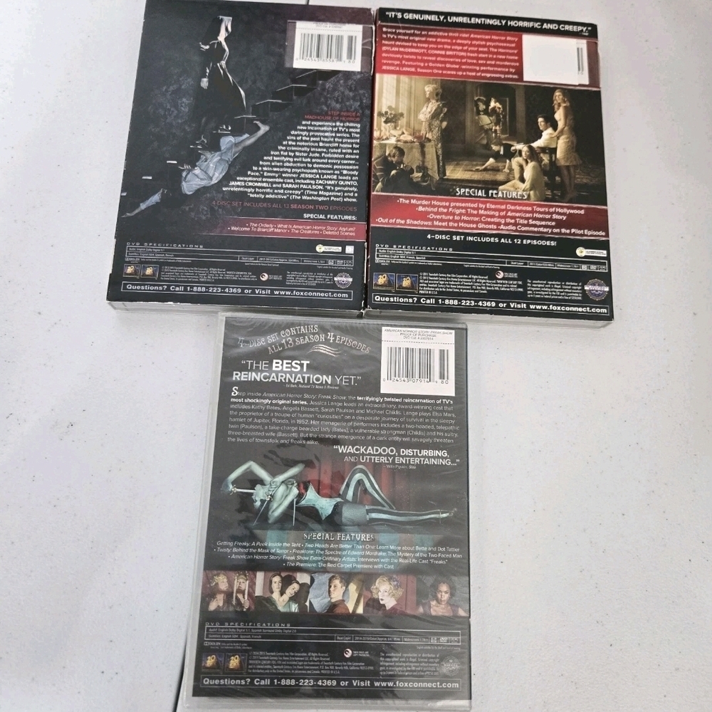American Horror Story Bundle Seasons 1, 2 And 4 - Freak Show Factory Sealed - Picture 9 of 12